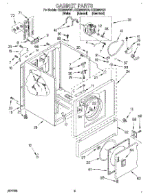03 - Section parts for Whirlpool Dryer CEE2990AW1 from AppliancePartsPros.com