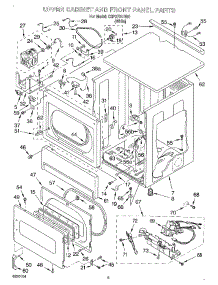 04 - Upper Cabinet And Front Panel parts for Whirlpool Dryer CSP2761HW0 from AppliancePartsPros.com