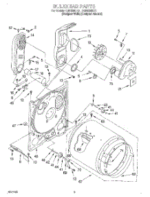 03 - Bulkhead parts for Whirlpool Dryer LGR5636EZ1 from AppliancePartsPros.com