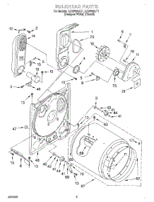 03 - Bulkhead parts for Whirlpool Dryer LGR5636JT1 from AppliancePartsPros.com