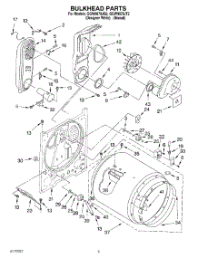 03 - Bulkhead parts for Whirlpool Dryer GGW9878JT2 from AppliancePartsPros.com