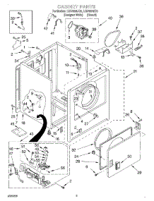 02 - Cabinet parts for Whirlpool Dryer LGV4634JQ0 from AppliancePartsPros.com