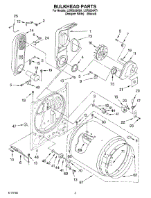 03 - Bulkhead parts for Whirlpool Dryer LGR5636KQ1 from AppliancePartsPros.com