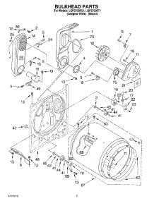 03 - Bulkhead parts for Whirlpool Dryer LGR5700KQ1 from AppliancePartsPros.com
