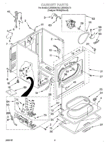 02 - Cabinet parts for Whirlpool Dryer LGR5636JT0 from AppliancePartsPros.com