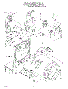 03 - Bulkhead parts for Whirlpool Dryer LGR5636EQ2 from AppliancePartsPros.com
