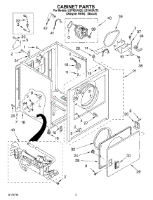 02 - Cabinet parts for Whirlpool Dryer LGV4634JQ2 from AppliancePartsPros.com
