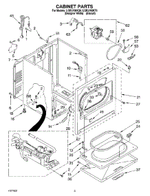 02 - Cabinet parts for Whirlpool Dryer LGR5700KQ0 from AppliancePartsPros.com