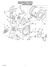 03 - Section parts for Whirlpool Dryer LER5644JT1 from AppliancePartsPros.com