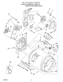 03 - Section parts for Whirlpool Dryer LEQ8857HZ0 from AppliancePartsPros.com
