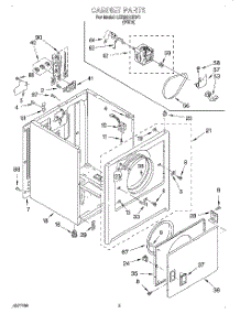 02 - Section parts for Whirlpool Dryer LER2614EW1 from AppliancePartsPros.com