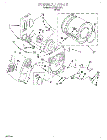 03 - Section parts for Whirlpool Dryer LER2614EW1 from AppliancePartsPros.com