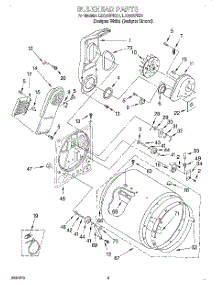 03 - Section parts for Whirlpool Dryer LEQ8857HQ1 from AppliancePartsPros.com