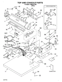 02 - Top And Console, Literature parts for Whirlpool Dryer CGM2761KQ0 from AppliancePartsPros.com
