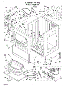 03 - Cabinet parts for Whirlpool Dryer CGM2761KQ0 from AppliancePartsPros.com