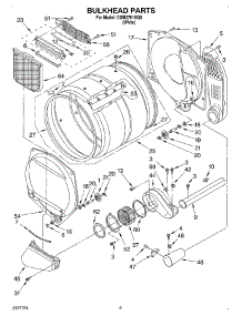 04 - Bulkhead parts for Whirlpool Dryer CGM2761KQ0 from AppliancePartsPros.com