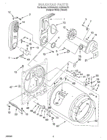 03 - Bulkhead parts for Whirlpool Dryer LGN2000JT2 from AppliancePartsPros.com