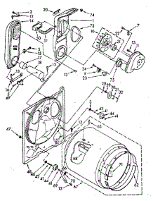 Bulkhead parts for Whirlpool Dryer LG7801XSN1 from AppliancePartsPros.com