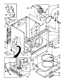 Cabinet parts for Whirlpool Dryer LG5801XSN2 from AppliancePartsPros.com