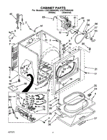 02 - Cabinet parts for Whirlpool Dryer LGC7858AN0 from AppliancePartsPros.com