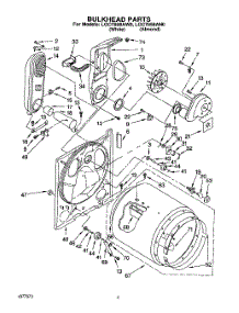 03 - Bulkhead parts for Whirlpool Dryer LGC7858AN0 from AppliancePartsPros.com
