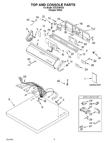 02 - Top And Console, Literature parts for Whirlpool Dryer CEE2790KQ0 from AppliancePartsPros.com