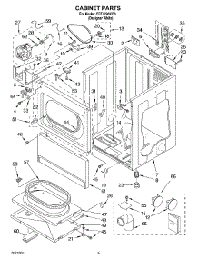 03 - Cabinet parts for Whirlpool Dryer CEE2790KQ0 from AppliancePartsPros.com