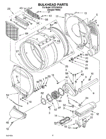 04 - Bulkhead parts for Whirlpool Dryer CEE2790KQ0 from AppliancePartsPros.com