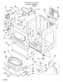 03 - Cabinet parts for Whirlpool Dryer CEM2760KQ0 from AppliancePartsPros.com