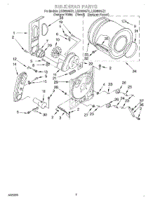 04 - Bulkhead parts for Whirlpool Dryer LGR4634JT1 from AppliancePartsPros.com
