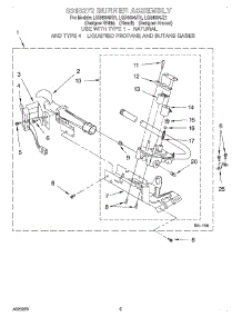 03 - 8318272 Burner Assembly parts for Whirlpool Dryer LGR4634JZ1 from AppliancePartsPros.com