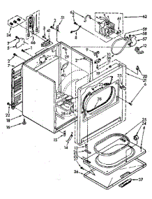 Cabinet parts for Whirlpool Dryer LE9800XSN0 from AppliancePartsPros.com