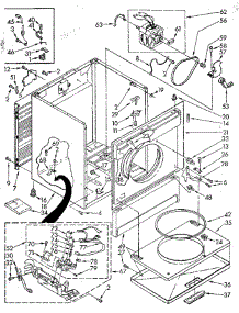 Cabinet parts for Whirlpool Dryer LG5801XSN0 from AppliancePartsPros.com