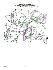 04 - Bulkhead parts for Whirlpool Dryer LGC6646AZ0 from AppliancePartsPros.com