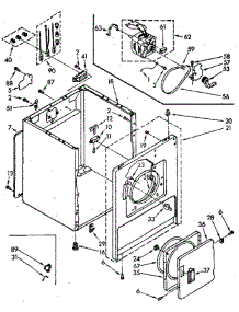 Cabinet parts for Whirlpool Dryer LE5700XSNW from AppliancePartsPros.com
