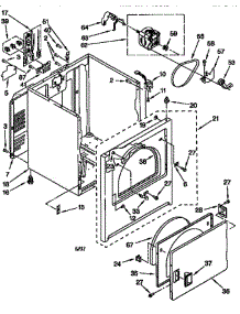Cabinet parts for Whirlpool Dryer LER8875EQ1 from AppliancePartsPros.com