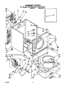 02 - Section parts for Whirlpool Dryer LER7646AN0 from AppliancePartsPros.com