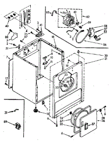 Cabinet parts for Whirlpool Dryer LE3000XSWO from AppliancePartsPros.com