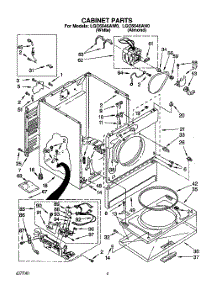 02 - Cabinet parts for Whirlpool Dryer LGC6646AN0 from AppliancePartsPros.com
