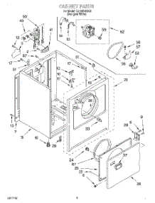 02 - Section parts for Whirlpool Dryer LER4634BQ2 from AppliancePartsPros.com