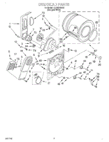 03 - Section parts for Whirlpool Dryer LER4634BQ2 from AppliancePartsPros.com
