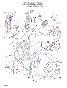 03 - Bulkhead parts for Whirlpool Dryer LGR5600HQ0 from AppliancePartsPros.com