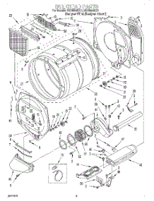 03 - Bulkhead parts for Whirlpool Dryer GEC9858EQ1 from AppliancePartsPros.com