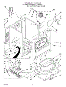 02 - Cabinet parts for Whirlpool Dryer LGC8858EQ3 from AppliancePartsPros.com