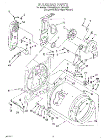 03 - Bulkhead parts for Whirlpool Dryer LGC8858EQ3 from AppliancePartsPros.com