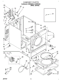 02 - Section parts for Whirlpool Dryer LEV6646AW2 from AppliancePartsPros.com