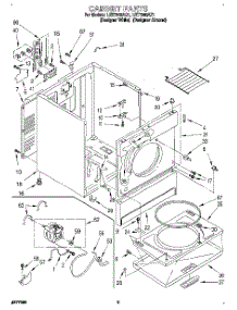 02 - Section parts for Whirlpool Dryer LET7646AQ1 from AppliancePartsPros.com