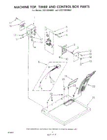 03 - Machine Top, Timer And Control Box parts for Whirlpool Dryer GCE2100XMW1 from AppliancePartsPros.com