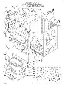 02 - Cabinet parts for Whirlpool Dryer GGC9858EQ1 from AppliancePartsPros.com