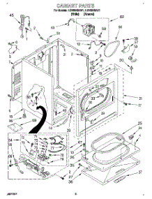 02 - Cabinet parts for Whirlpool Dryer LGV6848AW1 from AppliancePartsPros.com
